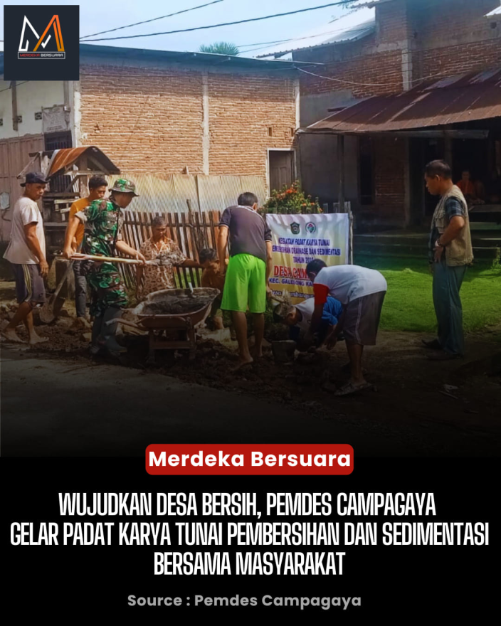 MENGGELAR KEGIATAN PADAT KARYA TUNAI PEMBERSIHAN 